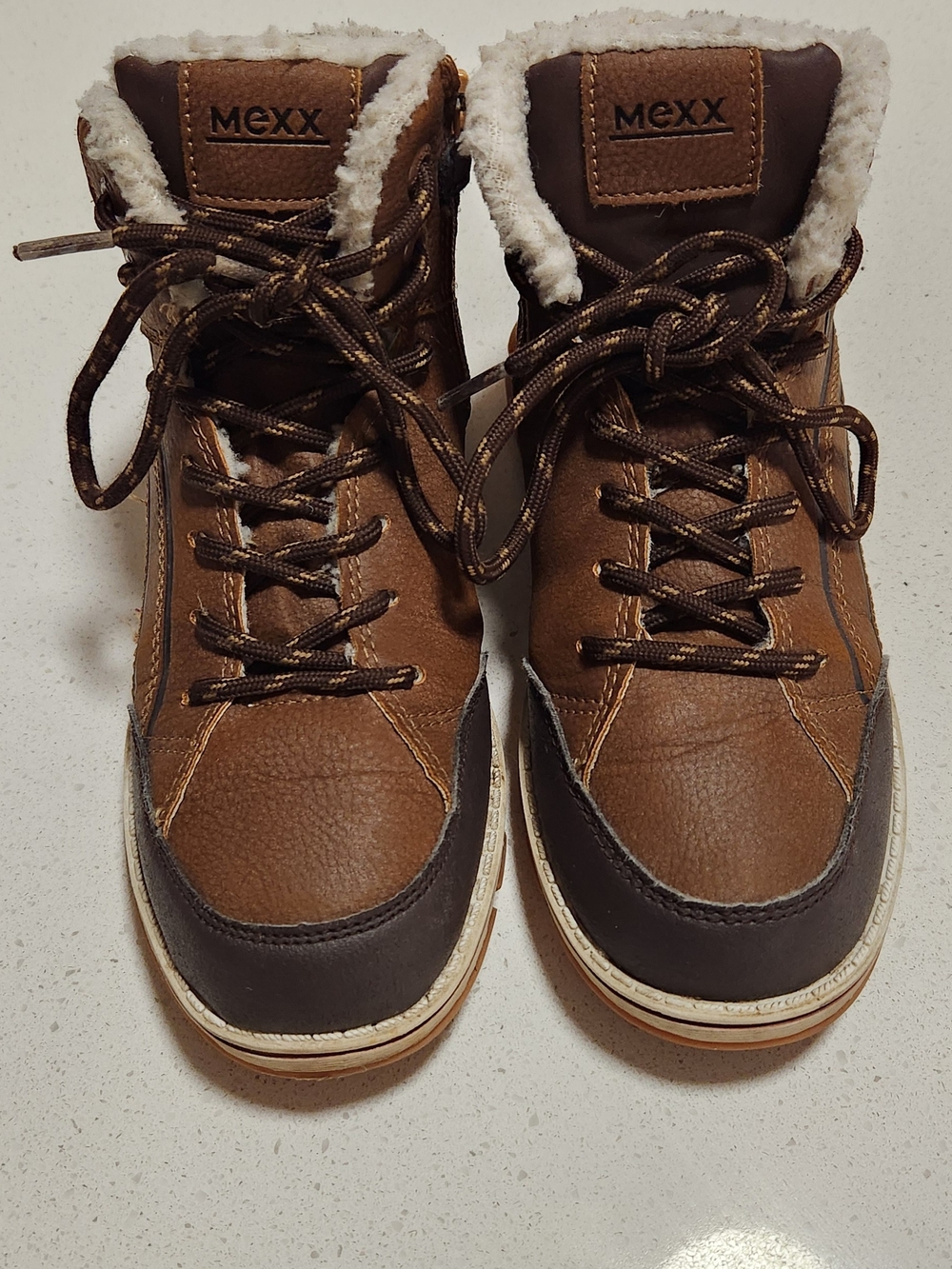 MEXX Kids’ Brown Faux-Fur Lined Winter Boots – Size 2
